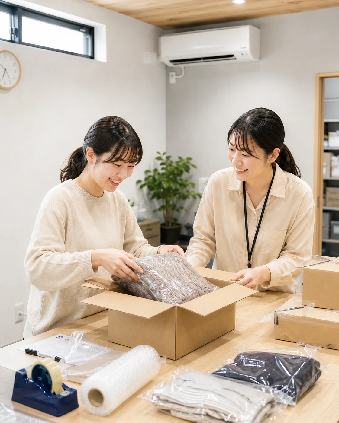 スタッフが利用者に寄り添いながらサポートする様子