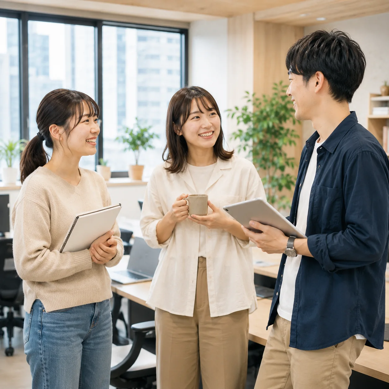対話と仕事を通じてつながるイメージ